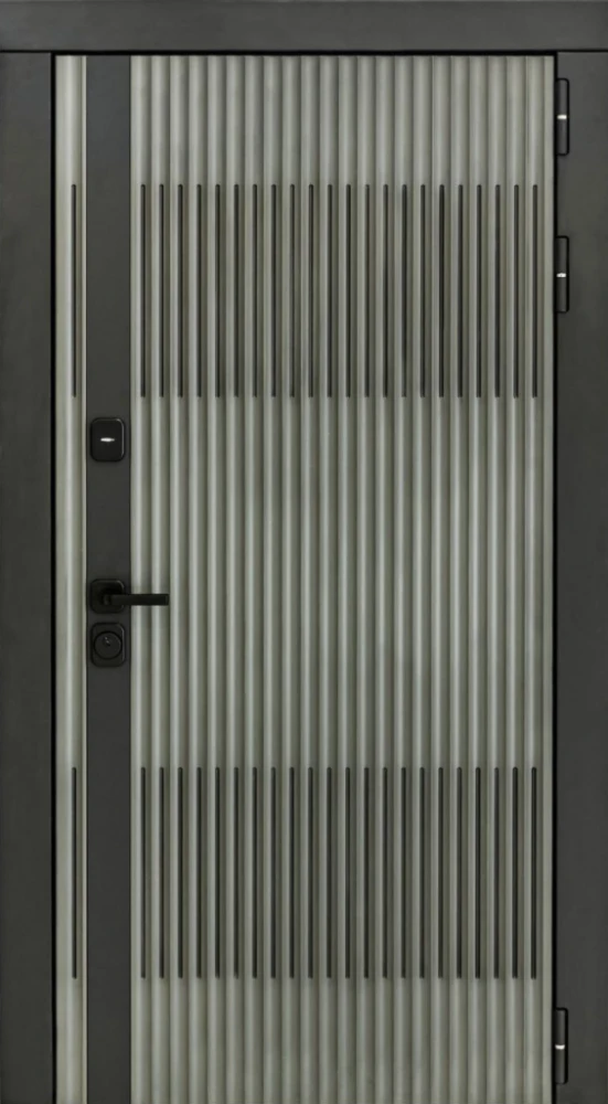 Входная дверь ДвериПРО Elfy СБ-1 (ст. белое, 16мм, беленый дуб) DPRO200516 внешняя сторона