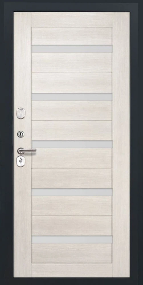 Входная дверь ДвериПРО Квадро СБ-1 (ст. белое, 16мм, беленый дуб) DPRO200523 внутренняя сторона
