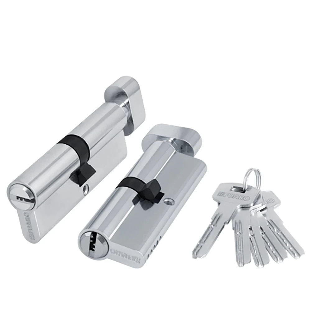 Фото Цилиндровый механизм (200 ZM/60) 2000ZMKnob60(25+10+25) CP хром 5Key с вертушкой