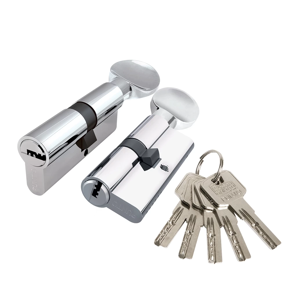 Фото Цилиндровый механизм Z3002Knob80(35+10+35) с вертушкой CP хром