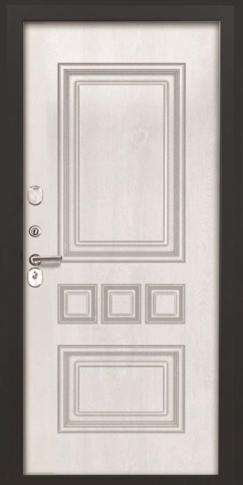 Входная дверь ДвериПРО L-Термо серебро фл-608 винорит white DPRO194071 внутренняя сторона