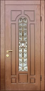 Дверь с кованными элементами DZ186